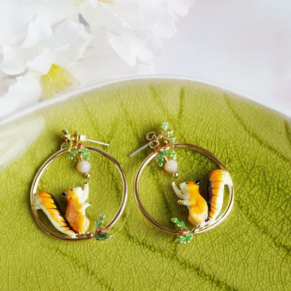 BNW cute  squirrel earrings Bill skinner - Picture 2 of 8